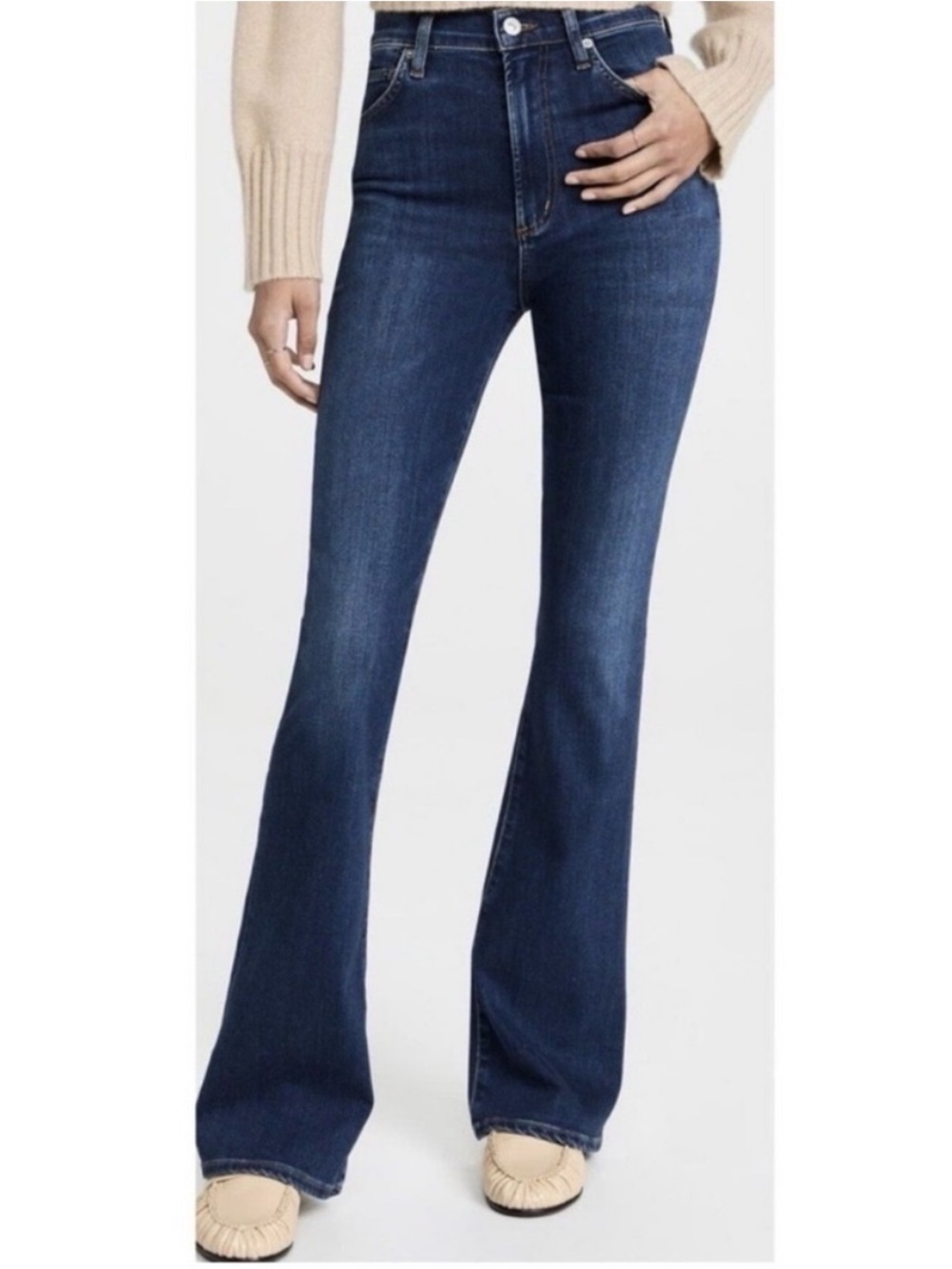 Citizens‎ of Humanity Lilah High Rise Flare Jeans Stretch Denim Dark Wash Sz 28